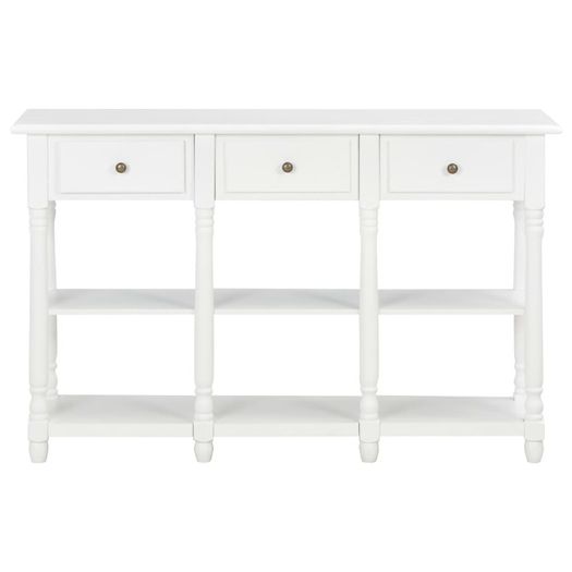 Console Table White 120x30x76 cm MDF
