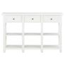 Console Table White 120x30x76 cm MDF Image 3