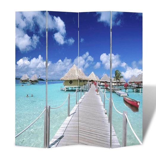 Folding Room Divider 160x170 cm Beach