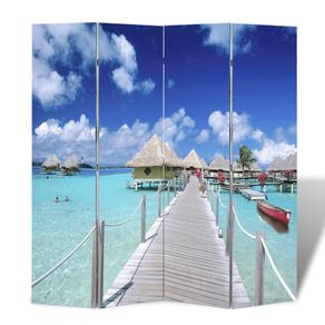 Folding Room Divider 160x170 cm Beach