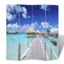 Folding Room Divider 160x170 cm Beach Image 2