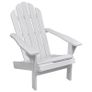 Garden Chair Wood White Image 2