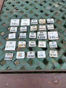 20 Enamel post box collection days and times