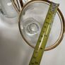 Set of six clear glass footed dessert dishes with gold-trimmed rims Image 6