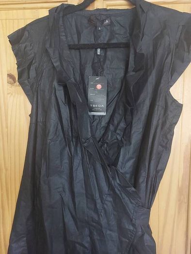 Tsega new 100% cotton black wrap dress (free post)