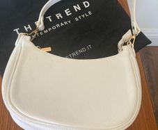 White Leather Shoulder/Crossbody Bag