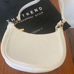 White Leather Shoulder/Crossbody Bag