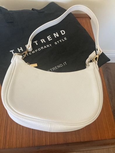 White Leather Shoulder/Crossbody Bag