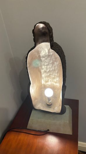 (Move out sell-see my other low priced ads) Buddha Head Table Lamp - Unique & Decorative