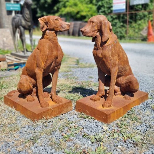 Rusty Gun Dogs Cast Iron Pair Medium CH R 1875