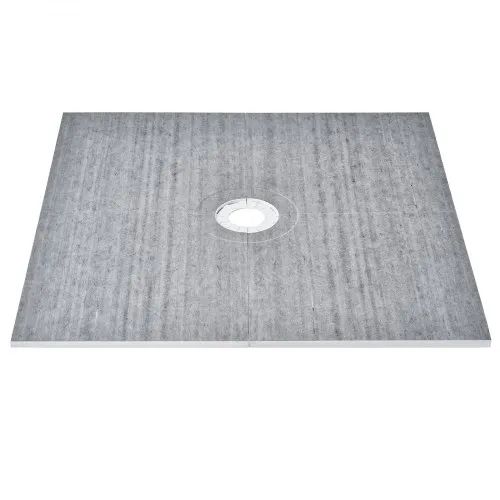 Shower Curb Kit, 1828x1828mm Shower Pan Kit with 160mm Central Drain, Lightweight EPS Shower Installation Kits with 2 Waterproof Cloths