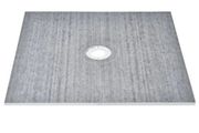 Shower Curb Kit, 1828x1828mm Shower Pan Kit with 160mm Central Drain, Lightweight EPS Shower Installation Kits with 2 Waterproof Cloths