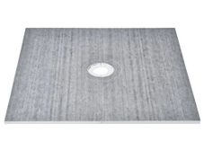Shower Curb Kit, 1828x1828mm Shower Pan Kit with 160mm Central Drain, Lightweight EPS Shower Installation Kits with 2 Waterproof Cloths