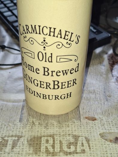 Vintage Carmichael's Old Home Brewed Ginger Beer Edinburgh Stoneware Bottle, Postage Available or Collection