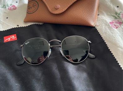 Ray-Ban ROUND UNISEX - Sunglasses - gunmetal/ crystal green