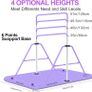 Gymnastics Bars, Junior Training Kip Bar Gymnastics Equipment for Home,Adjustable Height Folding Horizontal Bar with Gymnastic Rings for Kid Image 3