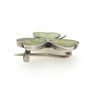 925 Vintage Sterling Silver Shamrock Brooch, Connemara Marble Irish Clover Pin Image 6