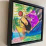 Original Art Swim Painting Woman Swimmer Sea Swim gift Image 2