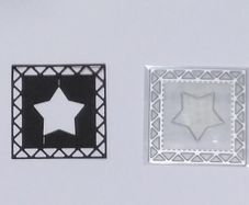 Square Decorative Frame With Star Cutting Die Or Copy