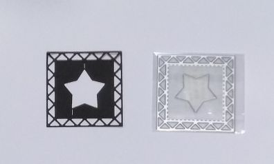 Square Decorative Frame With Star Cutting Die Or Copy