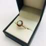 Vintage 9ct Yellow Gold Ruby & Fiery Opal Cluster Ring Image 3