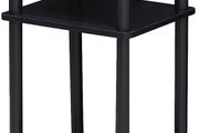 3-Tier Turn-N-Tube End Table, Side Table, Nightstand, Americano/Black (FREE SHIPPING)