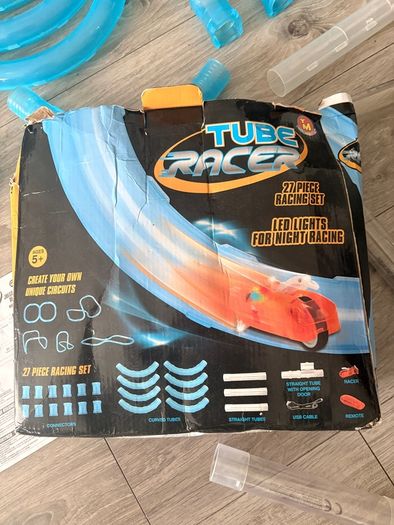 Car racing set with remote and tracks