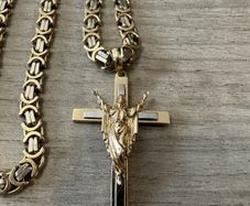 18k gold chain byzantine rare design