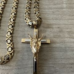 18k gold chain byzantine rare design