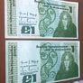 Two irish one pound punt notes Image 3