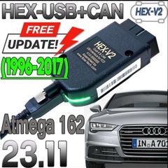 Hex-Interface Update 24.7 Vag Hex V2 ATMEGA162 Skoda VAG COM VW-AUDi FT232RQ VCDS VAGCOM Scanner Autocom Diagnostic Tester