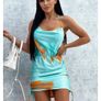 Tie dye satin ruched dress Image 4
