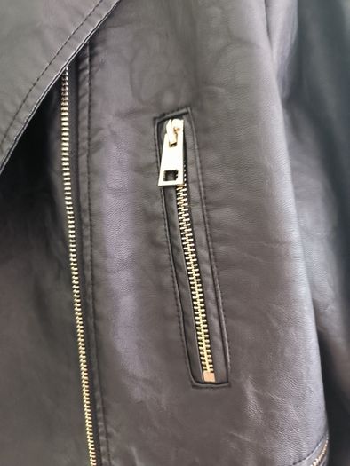 River island Black Faux leather Biker Jacket.
