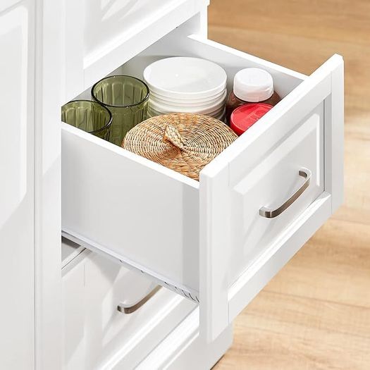 Kitchen Island  with  Expandable Stainless Steel Top