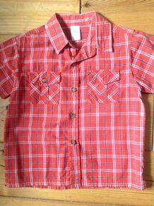 Orange Check Shirt
