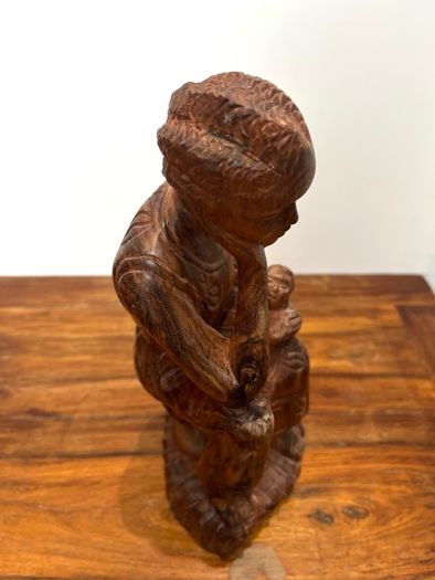 Wooden Figure Mother and Child