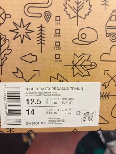 Nike Pegasus Trail ReactX UK 11.5 / US 12.5 Brand New