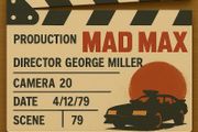 Mad Max display scene clap board