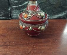 Moroccan Ceramic lidded pot