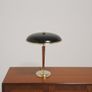 Vintage Swedish Metal, Brass and Teak Table Lamp Model 8453 by Borens, 1940/1950s Image 8