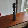 African figurine/statues/ candel holder carving ornaments decor masks home wooden hand carved tribal Image 2