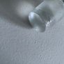 Reduced Hand blown vintage  glass decanter with  gin tag Image 9