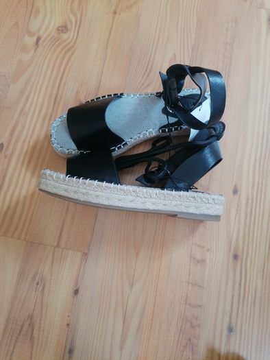 NEW Black Leather Sandals