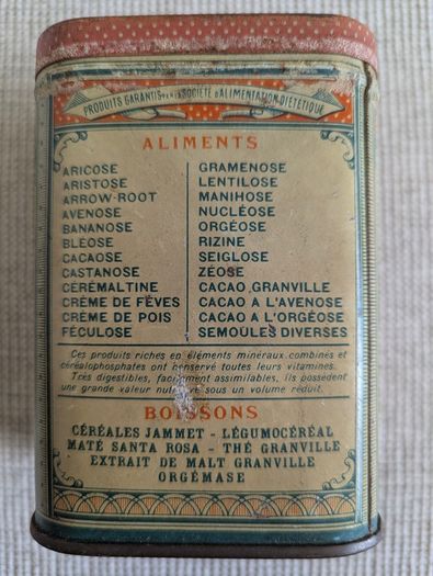 Vintage 1930s French Aristose Jammet Advertising Tin Paris