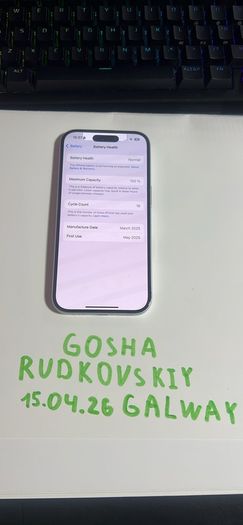 Iphone 16 256gb 100%battery