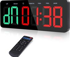 PELLOR Gym Timer - LED Interval Training Timer with Remote Control