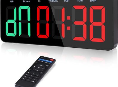 PELLOR Gym Timer - LED Interval Training Timer with Remote Control