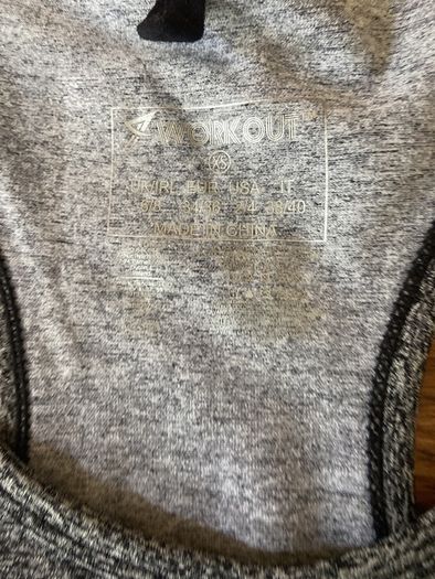 Grey Ombre Sports Vest Top Size XS