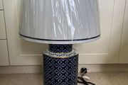 Large Ceramic Ginger Jar Table Lamp Blue &amp; White