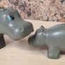 Vintage LEGO DUPLO Hippopotamus adult and baby big small Image 5